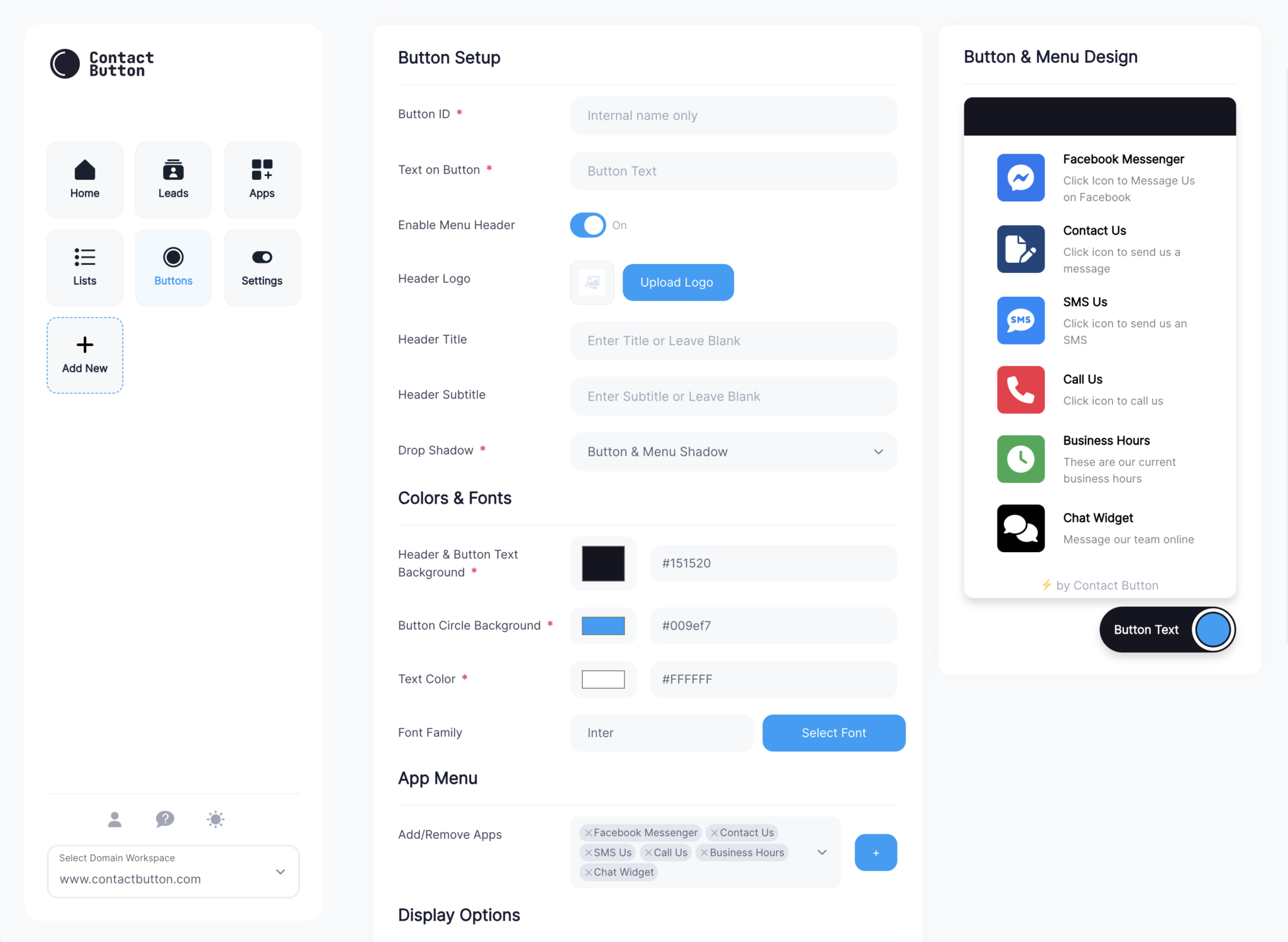 Contact Button | The All-in-One Website Widget