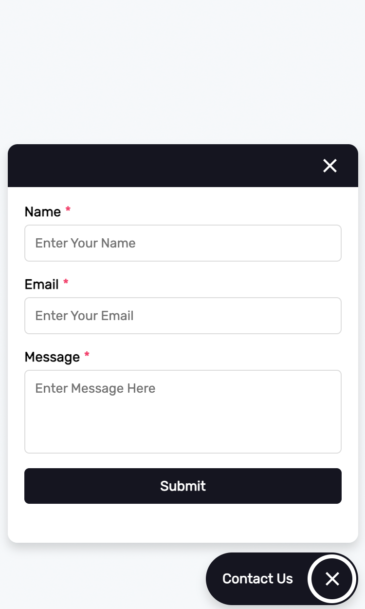 Contact Form App Widget